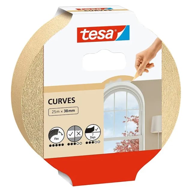 Tesa Malerband Kurven 25 m x 38 mm