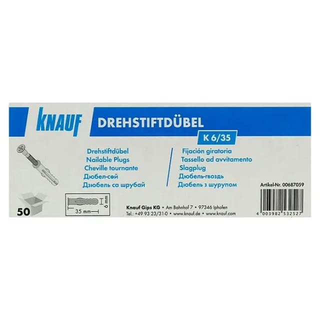 Knauf Drehstiftdübel 35 mm 50 Stück