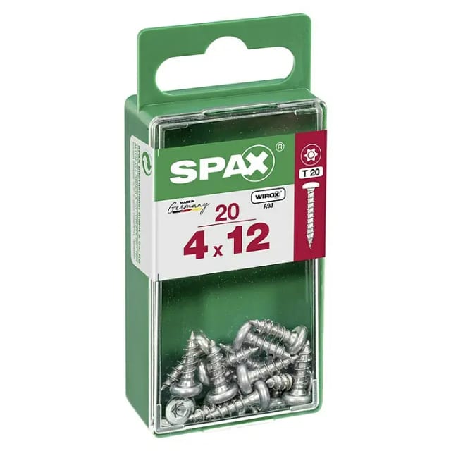 Spax Halbrundkopf Universalschraube T-Star plus-Antrieb Ø 4 mm x 12 mm 20 Stück