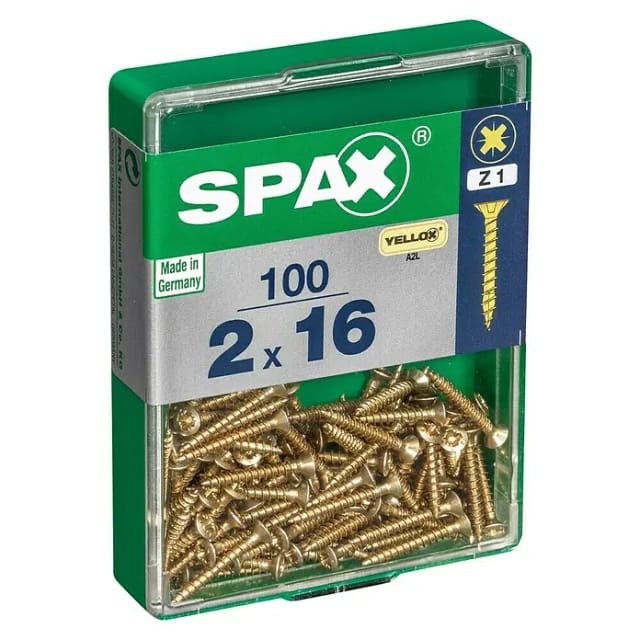 Spax Senkkopf Universalschraube PZ-Antrieb Ø 2 mm x 16 mm 100 Stück