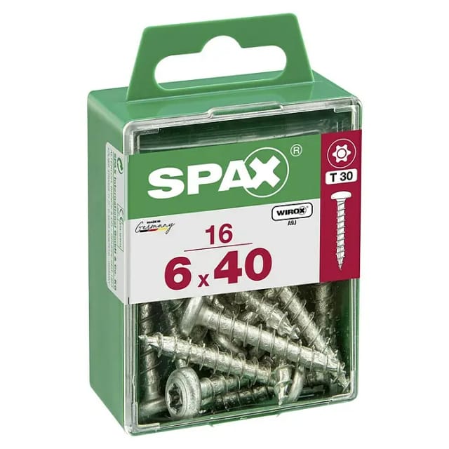 Spax Halbrundkopf Universalschraube T-Star plus-Antrieb Ø 6 mm x 40 mm 16 Stück