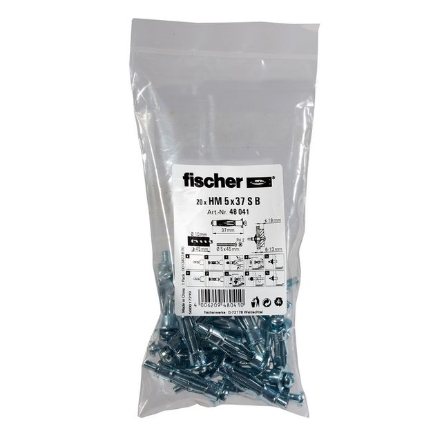 Fischer Hohlraum-Metalldübel HM 5 x 37 S B (20 ST)