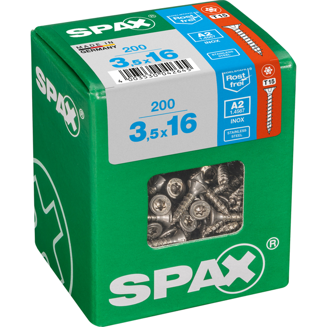 Spax Senkkopf Universalschraube T-Star plus-Antrieb Ø 3,5 mm x 16 mm 200 Stück