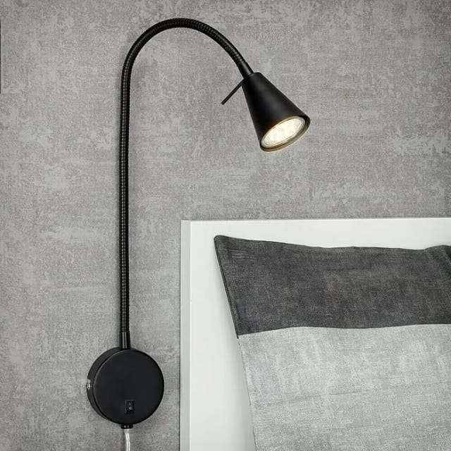 Briloner LED Bettleuchte Tusa Schwenkbar Warmweiß 45 x 20,5 cm Schwarz