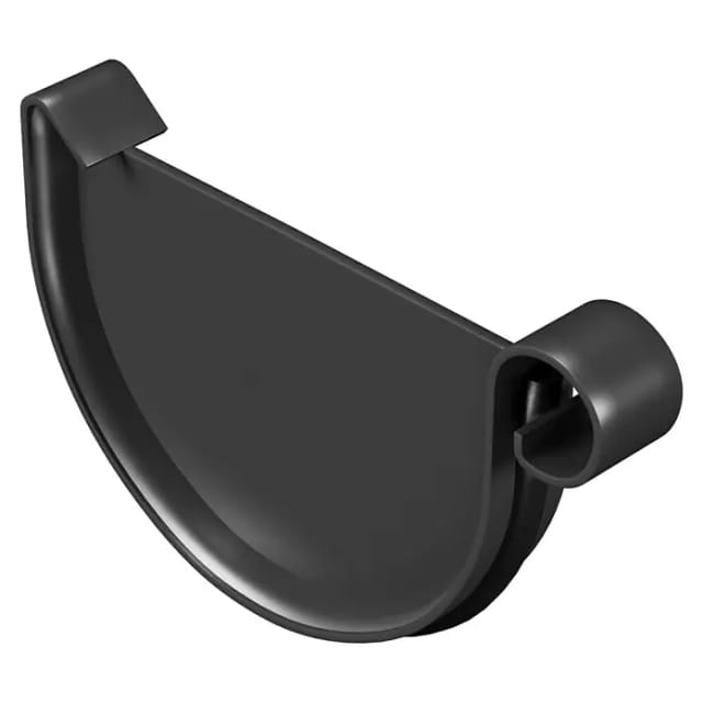 Marley Dachrinnen-Endstück RG 125 Anthrazit-Metallic Halbrund