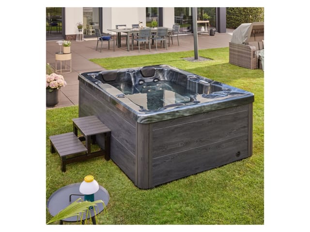 Home Deluxe Whirlpool Black Marble für 3 Personen 210 x 160 x 85 cm