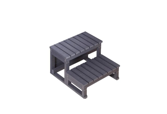 Home Deluxe Whirlpool-Treppe Beach 62 cm x 54 cm x 40 cm Anthrazit