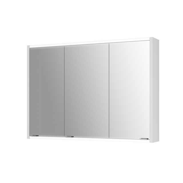 Jokey Spiegelschrank Batu 100 cm Weiß Hochglanz mit LED