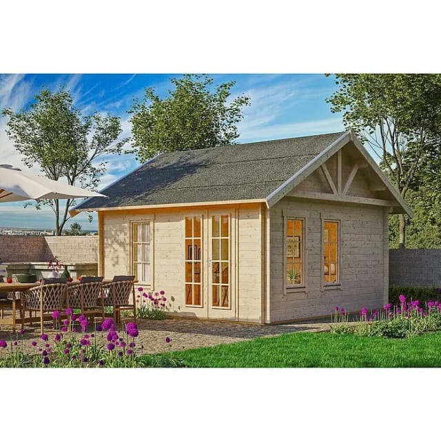 Skan Holz Holz-Gartenhaus Toronto 1 Natur 420 cm x 420 cm