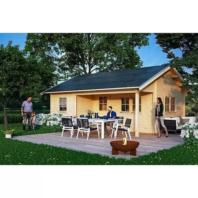Skan Holz-Gartenhaus Ontario Basishaus B x T 600 cm x 500 cm