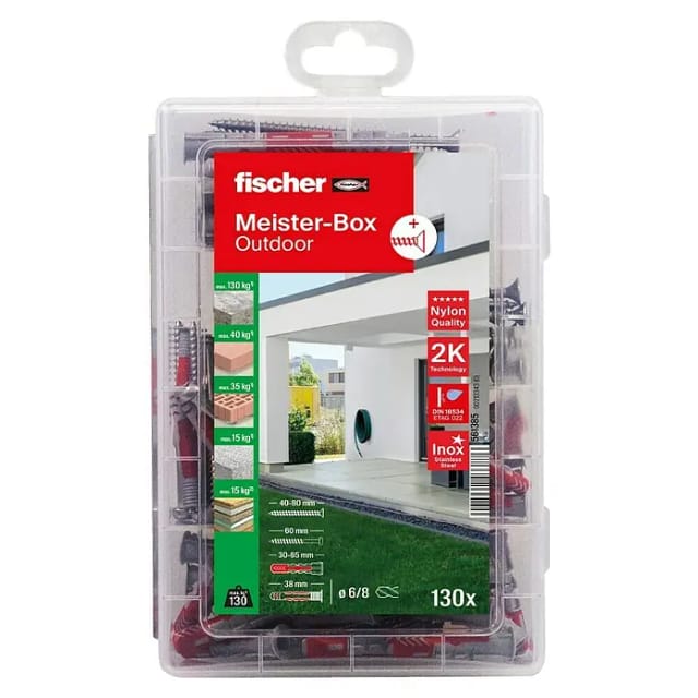 Fischer Meister-Box Outdoor + Schraube (130 Teile)