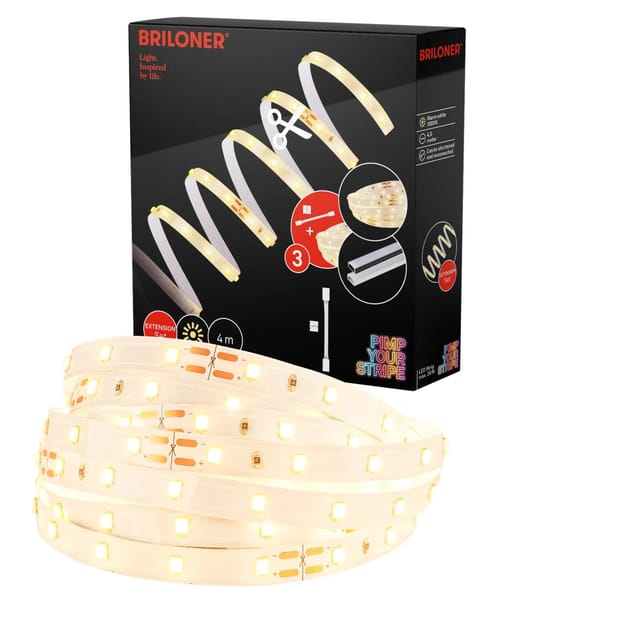 Briloner Pimp your Stripe LED-Band Erweiterungs-Set Warmweiß 4 m