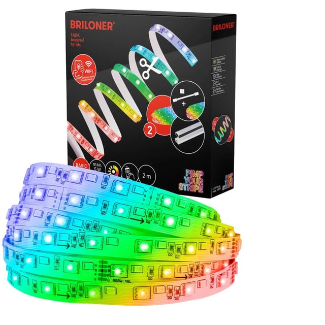 Briloner Pimp your Stripe LED-Band Starter-Set Smart RGB/W-Funktion 2 m