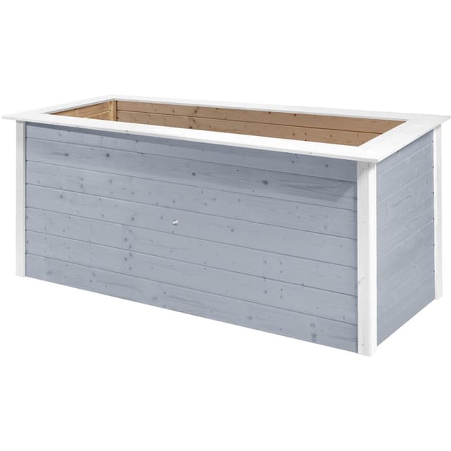 Weka Hochbeet Herba 81 cm x 205 cm x 80 cm Grau-Weiß