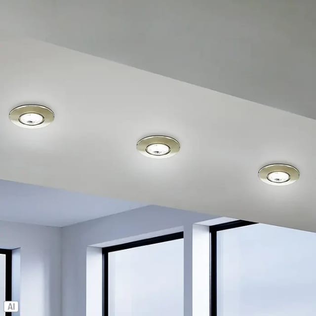 EGLO LED 3er-Set Einbauleuchten ZUJAR Nickel-matt Ø 90mm 3x3,4Watt 3000K