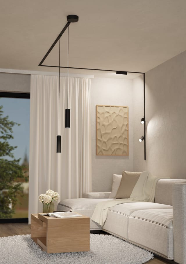 EGLO LED-CCT-Pendelleuchte TPLUS Zubehör Schwarz H 1100mm 980lm