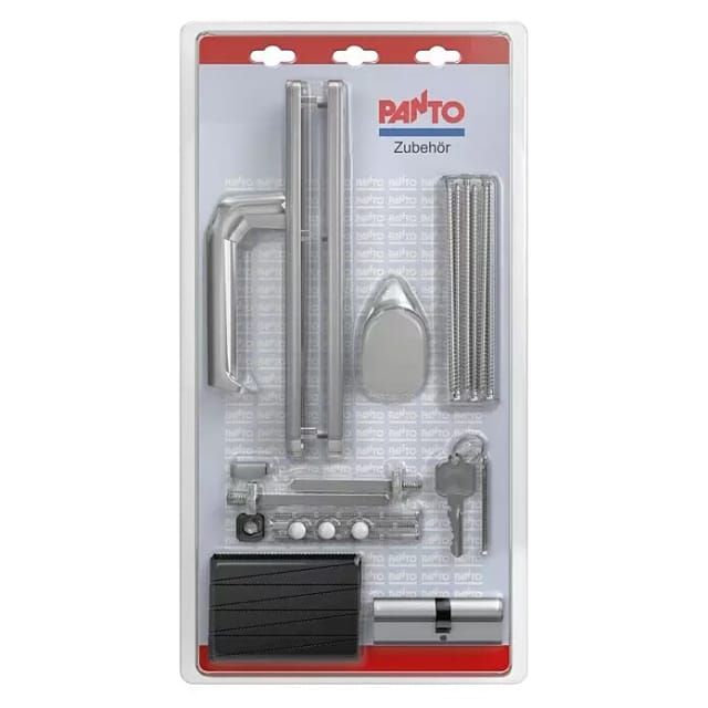 Griff-Set Wechselgarnitur silber komplett 92 mm