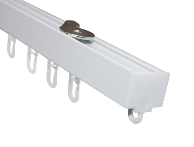 Gardinia Aluminium-Vorhangschienen-Set Luna 1-läufig Weiß 200 cm