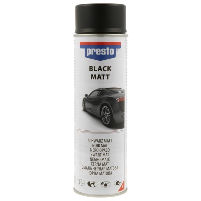 Presto Lackspray Schwarz matt 500 ml