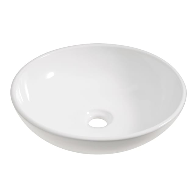 Aufsatzwaschbecken Ø 42 cm Rund Weiß
