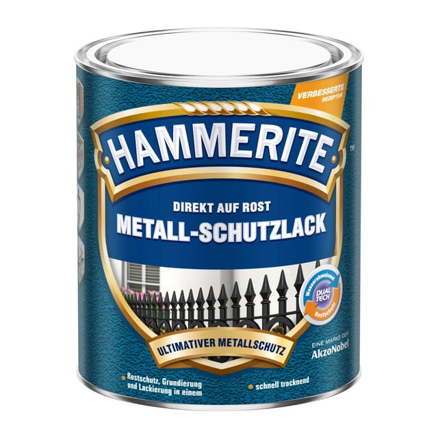 Hammerite Metall-Schutzlack Metallblau Hammerschlag 250 ml