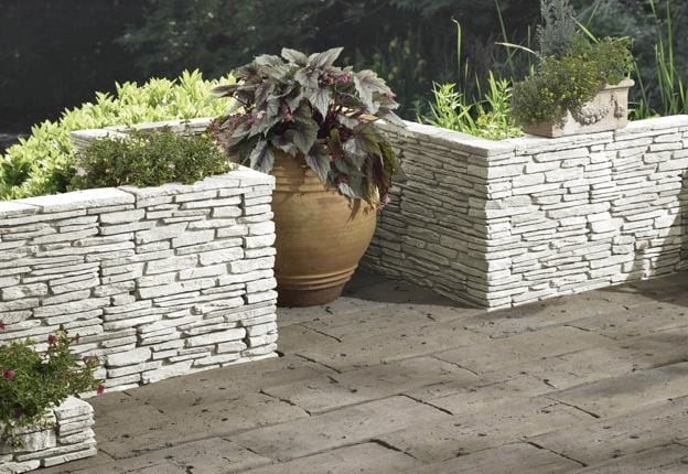 Kann Ziermauer Madoc Vollblockstein Kalksteinfarben 47 cm x 10 cm x 14 cm