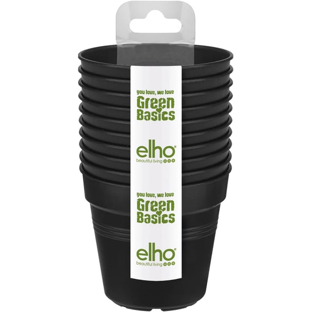 Elho Anzuchttopf Starterset Green Basics Living Schwarz aus Recycling-Kunststoff