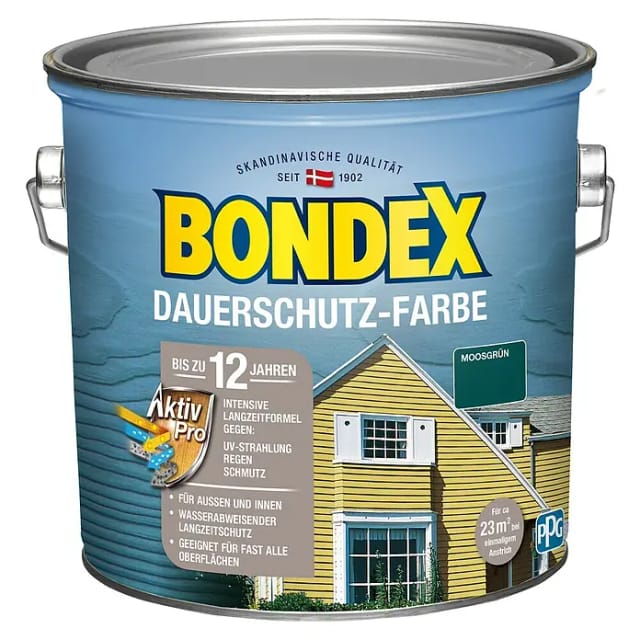 Bondex Dauerschutz-Farbe Moosgrün seidenglänzend 2,5,