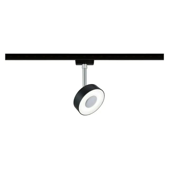 Paulmann URail LED-Spot Circle 5W Schwarz matt/Chrom 4000K dimmbar