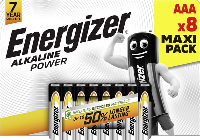 Energizer Batterie Alkaline Power Micro AAA 8 Stück