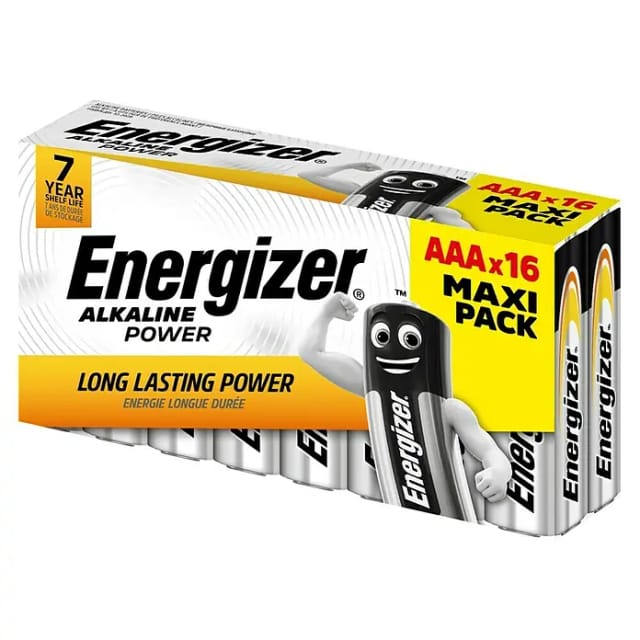 Energizer Batterie Alkaline Power Micro AAA 16 Stück Paper Box