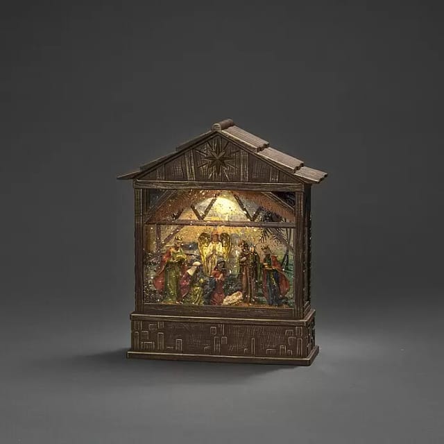 Konstsmide LED Weihnachtskrippe mit 5 h-Timer