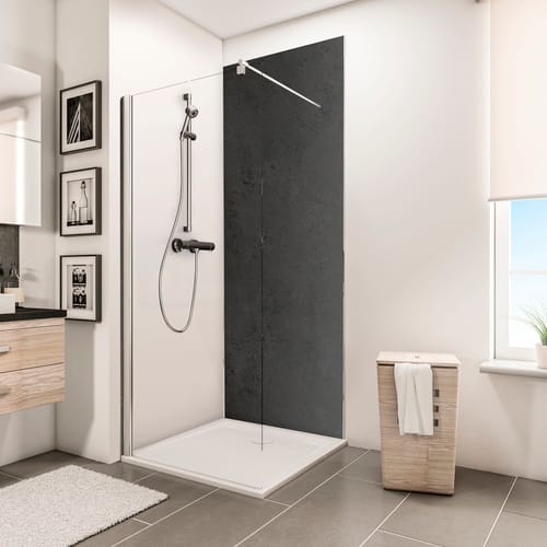 Schulte ExpressPlus DecoDesign Duschrückwand Dekor Stein Anthrazit 255 x 150 cm