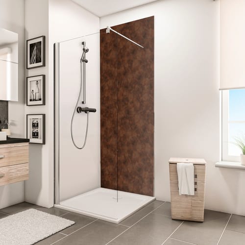 Schulte ExpressPlus DecoDesign Duschrückwand Dekor Metall Rosteffekt 255x150cm