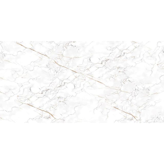 Bodenfliese Wave Feinsteinzeug Marmor White Glasiert Poliert 60 cm x 120 cm