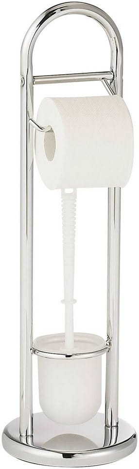 Wenko Stand WC-Garnitur Siena Chrom 63 cm x 19 cm x 19 cm