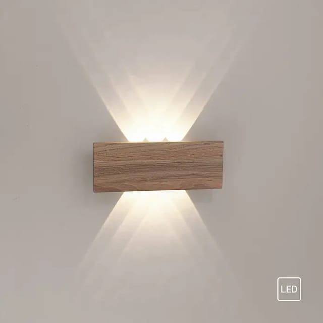 Paul Neuhaus LED-Wandlampe Palma Holzdekor 32 x 12 cm