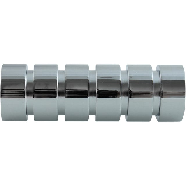 Mydeco Gardinenstange-Endstück Rillcube Chrom Ø 2 cm