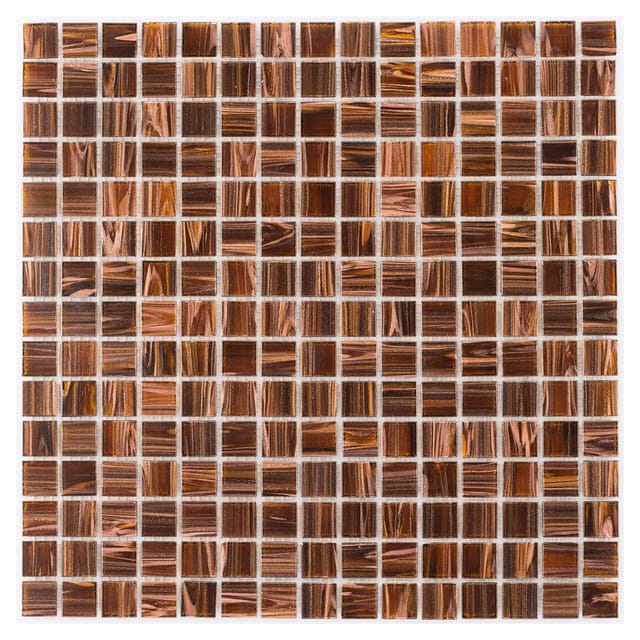 Mosaikmatte Glas Kupfer Hellbraun 32,7 cm x 32,7 cm