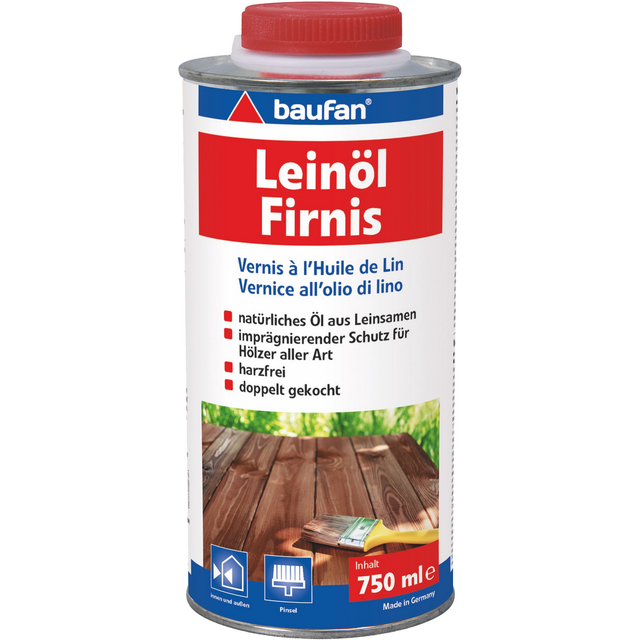 baufan Holzschutz Leinöl-Firnis 750 ml