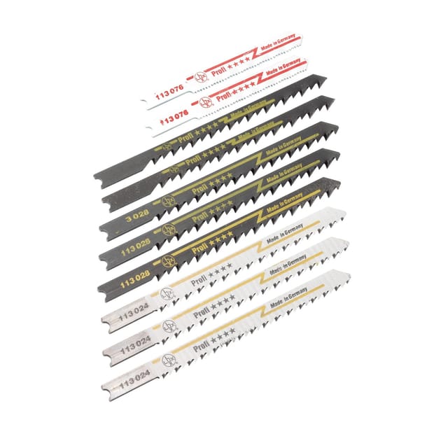 LUX-TOOLS Stichsägeblatt-Set U-Schaft 10-teilig