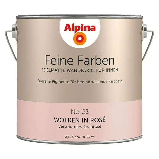 Alpina Feine Farben No. 23 Wolken in Rose® Grau-Rose edelmatt 2,5,