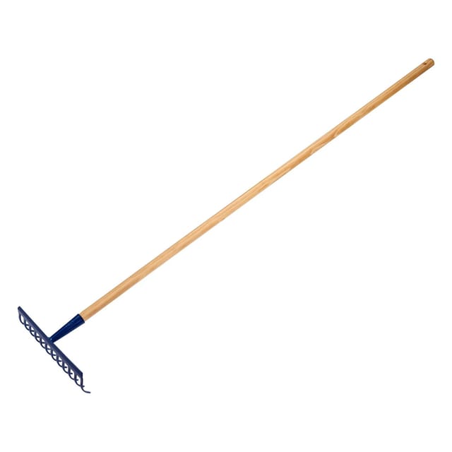 LUX-TOOLS Gartenrechen mit 12 Zinken mit Stiel 150 cm