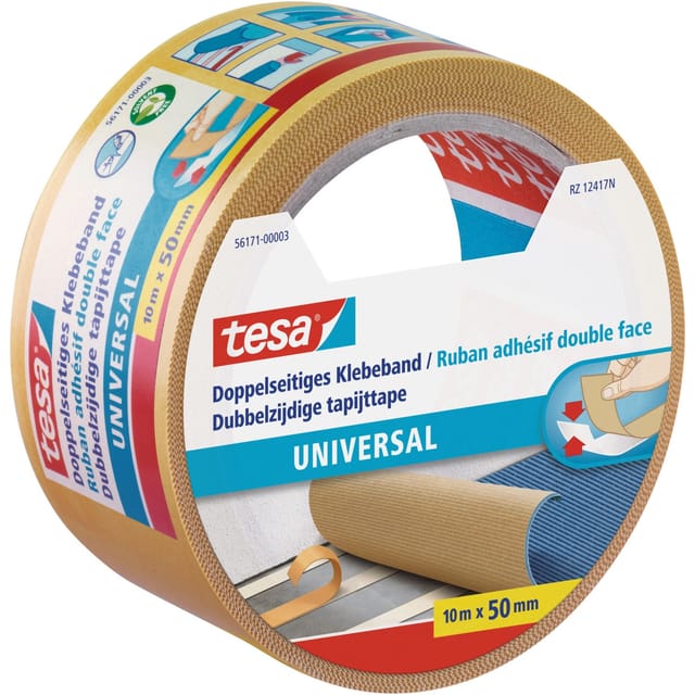 Tesa Doppelseitiges Klebeband Universal 10 m x 50 mm