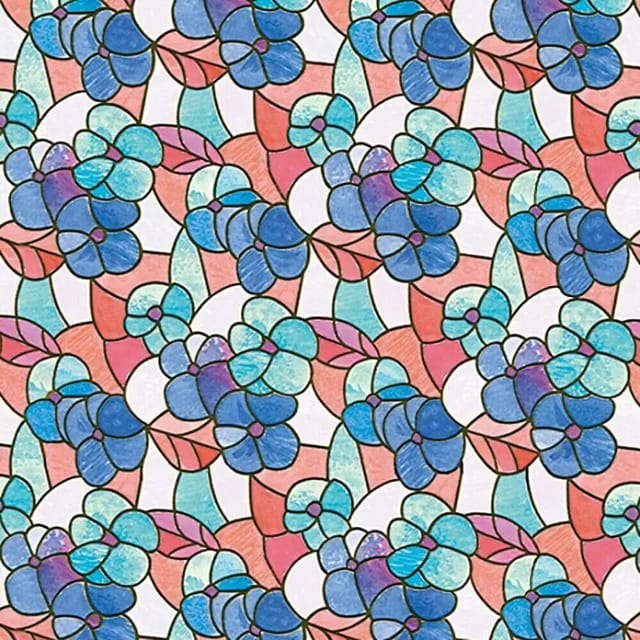 d-c-fix Klebefolie Lisboa Spring Rot-Blau-Transparent 45 cm x 150 cm
