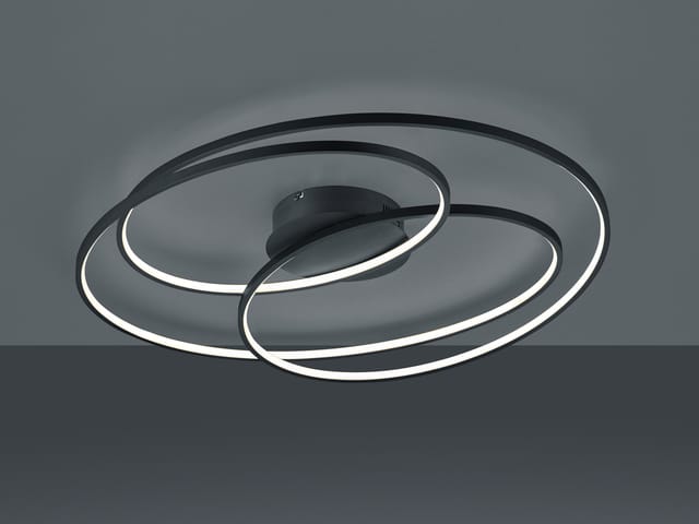 Trio LED Deckenleuchte Gale Schwarz matt 145 mm x 800 mm x 650 mm