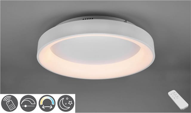 Trio LED Deckenleuchte Girona Weiß matt 120 mm x 600 mm x 600 mm