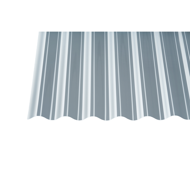 PVC-Profilplatte 0,7 mm Sinus 76/18 Transparent 2000 mm x 900 mm