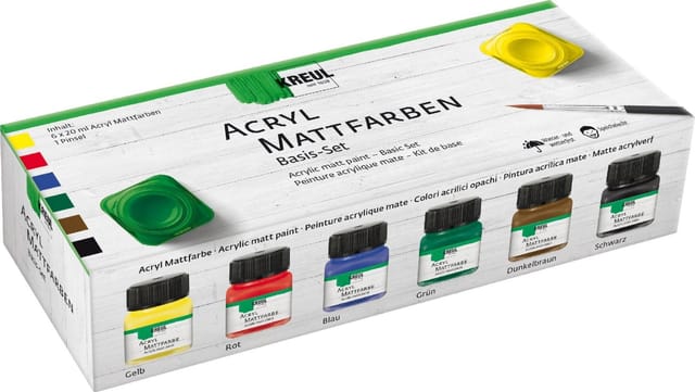 Kreul Acryl Farbe Matt Basis Set 6 x 20 ml