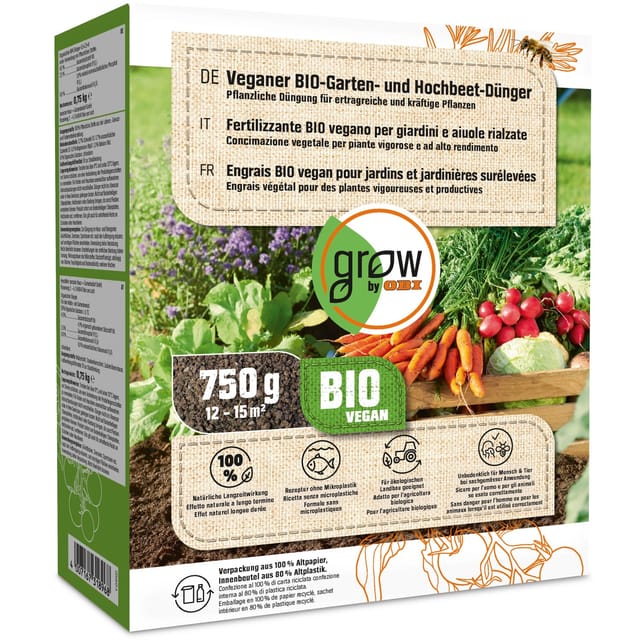 GROW by OBI Veganer Bio- Garten- und Hochbeetdünger, 750 g